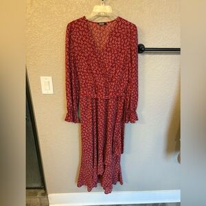 Women's Wrap Dress with Tie Waist